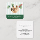 Carte De Visite Carré Joli fentes accroché à l'aquarelle vers le bas (Devant / Derrière)