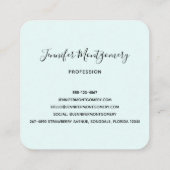 Carte De Visite Carré Joli porc vert Fairytale dans une jolie beauté (Dos)