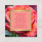 Carte De Visite Carré Joli rose et rose Rose AI généré (Dos)