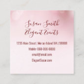 Carte De Visite Carré Joli Script Floral Rose Feminine Cherry Blossoms (Dos)