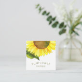 Carte De Visite Carré Joli tournesol Sunny (Debout devant)
