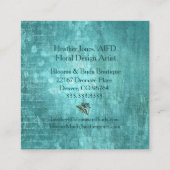 Carte De Visite Carré Jolie couronne botanique (Dos)