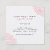 Carte De Visite Carré Jolie Paisley Mandala (Dos)