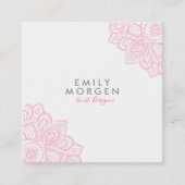 Carte De Visite Carré Jolie Paisley Mandala (Devant)
