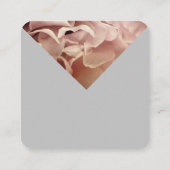 Carte De Visite Carré jolie rose rose pétales double face (Dos)