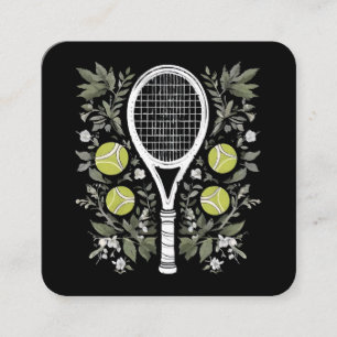 Carte De Visite Carré Joueuse de tennis