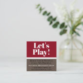 Carte De Visite Carré "Jouons" Playdate de l'enfant (Debout devant)