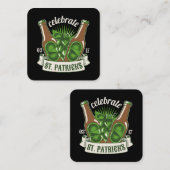 Carte De Visite Carré Jour de la Saint Patrick (Devant / Derrière)