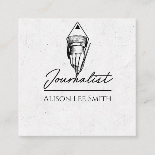 Carte De Visite Carré Journaliste (Devant)
