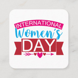 Carte De Visite Carré Journée internationale de la femme