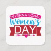 Carte De Visite Carré Journée internationale de la femme (Dos)
