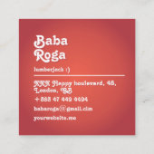 Carte De Visite Carré Joyeuses vacances d'hiver (Dos)