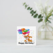 Carte De Visite Carré Joyeux anniversaire ! - Voir Retour ! (Debout devant)