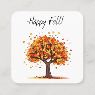Carte De Visite Carré Joyeux Automne!