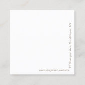 Carte De Visite Carré Joyeux chien de bain | Grooming | Carton mignon (Dos)