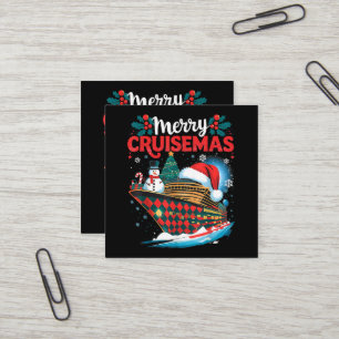 Carte De Visite Carré Joyeux Cruisemas Drôle de Noël en Famille