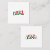 Carte De Visite Carré Joyeux Noël (Devant / Derrière)