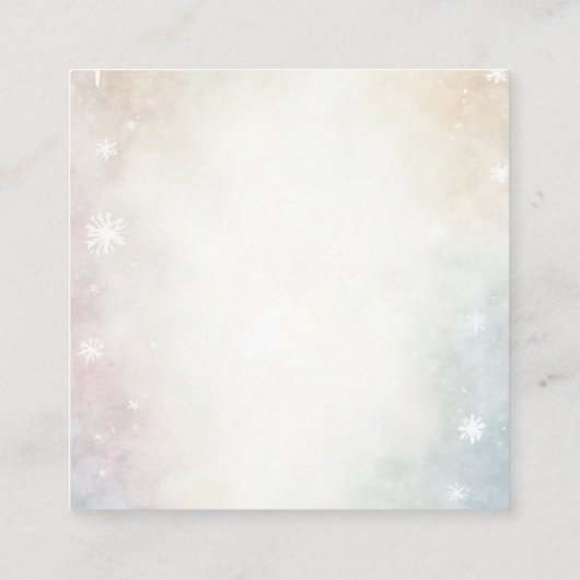 Carte De Visite Carré Joyeux Noël ! (Dos)