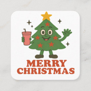 Carte De Visite Carré Joyeux Noël