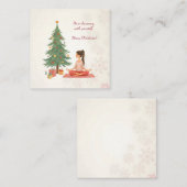 Carte De Visite Carré Joyeux Noël ! (Devant / Derrière)