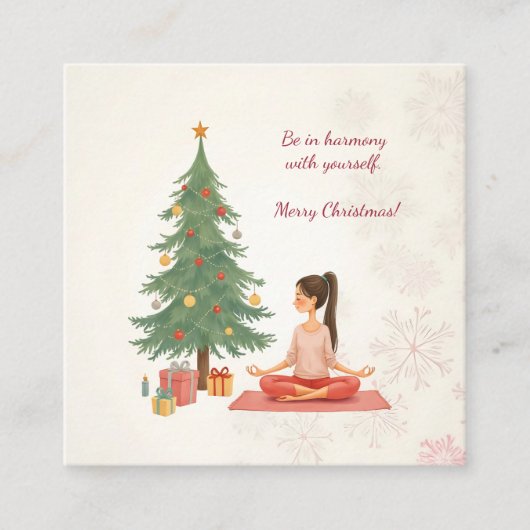 Carte De Visite Carré Joyeux Noël ! (Devant)