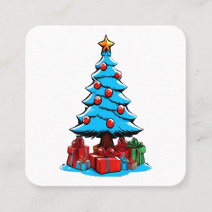 Carte De Visite Carré Joyeux Noël 3D