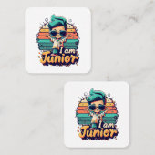 Carte De Visite Carré Junior (Devant / Derrière)