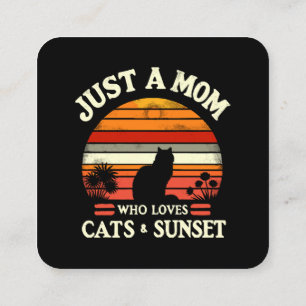 Carte De Visite Carré Juste une maman qui aime les chats