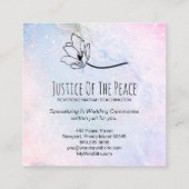 Carte De Visite Carré *~* JUSTICE DU PAIX Moon Crater Pastel (Dos)