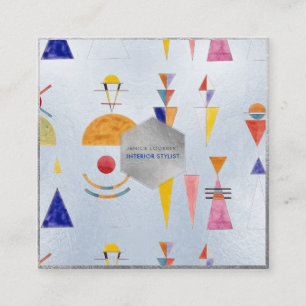 Carte De Visite Carré Kandinsky, Aquarelle, Porte de croquis de Kiev