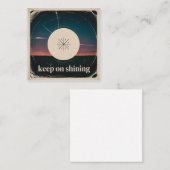 Carte De Visite Carré Keep On Shining (Devant / Derrière)