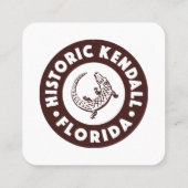 Carte De Visite Carré Kendall Florida Circle - Brown (Dos)