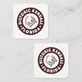 Carte De Visite Carré Kendall Florida Circle - Brown (Devant / Derrière)