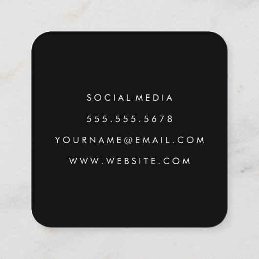 Carte De Visite Carré Kettle Bell Personal Trainer | Triangle (Dos)