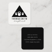 Carte De Visite Carré Kettle Bell Personal Trainer | Triangle (Devant / Derrière)
