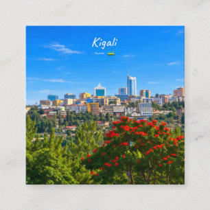 Carte De Visite Carré Kigali, Rwanda - Paysage Urbain Moderne
