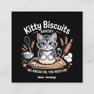 Carte De Visite Carré Kitty Biscuits On Knead Em Vous Avez Besoin D'Em C