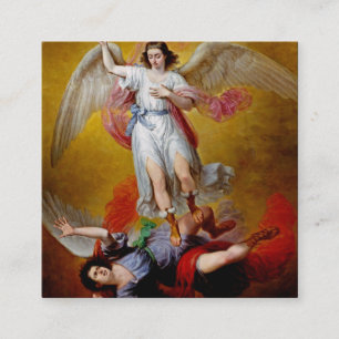 Carte De Visite Carré La chute de Lucifer par Antonio Maria Esquivel