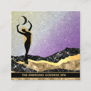 Carte De Visite Carré *~* La déesse Ombre VIOLET Parties scintillant arc