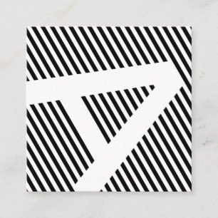 Carte De Visite Carré la diagonale aveugle noir et blanc