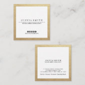 Carte De Visite Carré La frontière de l'or moderne Médias sociaux polyva (Devant / Derrière)