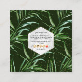 Carte De Visite Carré La jungle tropicale des Hibiscus de Pix-Dezines (Dos)