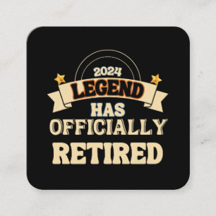 Carte De Visite Carré La légende a officiellement pris sa retraite