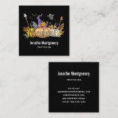 Carte De Visite Carré La Maison des Pompiers haunted (Devant / Derrière)