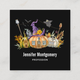 Carte De Visite Carré La Maison des Pompiers haunted