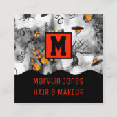 CARTE DE VISITE CARRÉ LA MAISON HANTÉE HALLOWEWEEN (Devant)