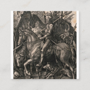 Carte De Visite Carré La mort du chevalier et le diable Albrecht Durer