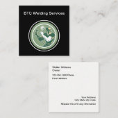 Carte De Visite Carré La soudure entretient la rétro conception (Devant / Derrière)