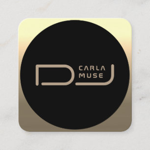 Carte De Visite Carré La technologie moderne inspirée autour de l'or