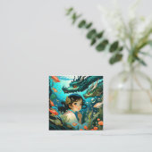 Carte De Visite Carré La tradition du conte de fées slave est principale (Debout devant)